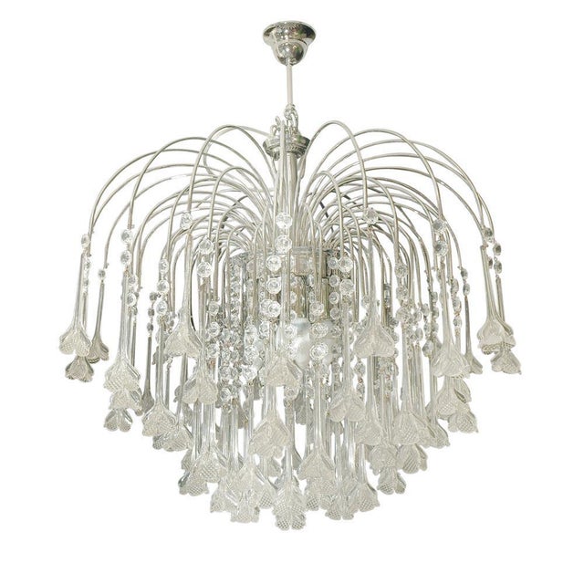 Flower Rain Chandelier from Cenedese For Sale - Image 4 of 5