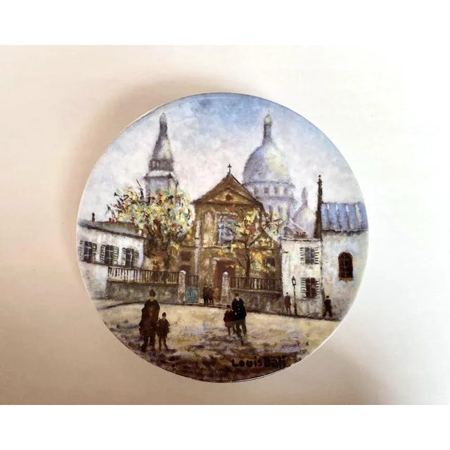 Limoges Porcelain Collectible Plates with Sights of Paris by Louis Dali, France, 1980s, Set of 5 For Sale - Image 4 of 10