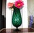 Mid-Century Modern Emerald Green Hand-Blown Art Glass Pedestal Vase, 1970s For Sale - Image 6 of 10