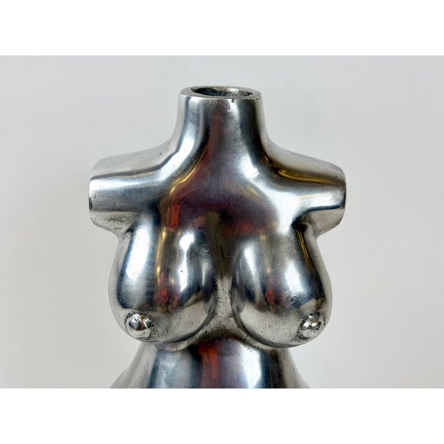 Aluminum Female Torso Sculpture, 1950s, Aluminum For Sale - Image 14 of 15