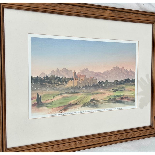 2000 - 2009 King Charles Watercolor Print - South of France For Sale - Image 5 of 6