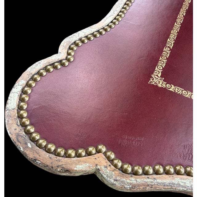Vintage Minton-Spidell Leather Top Game Table For Sale - Image 9 of 14