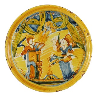 18th Century Majolica Cake Stand For Sale