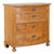 19th Century Danish Pine Bow Front Chest of Four Drawers For Sale