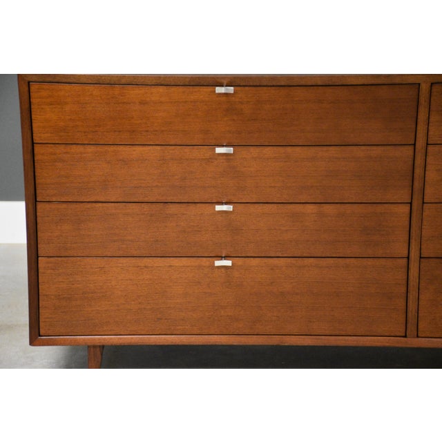 Brown 1950s Refinished George Nelson for Herman Miller Walnut Dresser For Sale - Image 8 of 11