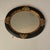 Mid 20th Century Vintage Oval Convex Mirror With Black and Gold Ornate Wooden Frame. For Sale - Image 5 of 12