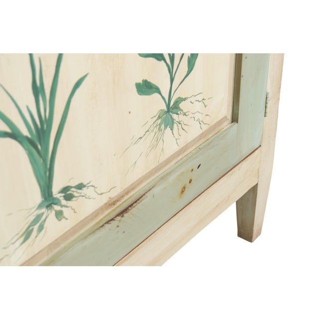 Green Jim Peed for Romweber Botanical Painted Cabinet For Sale - Image 8 of 10