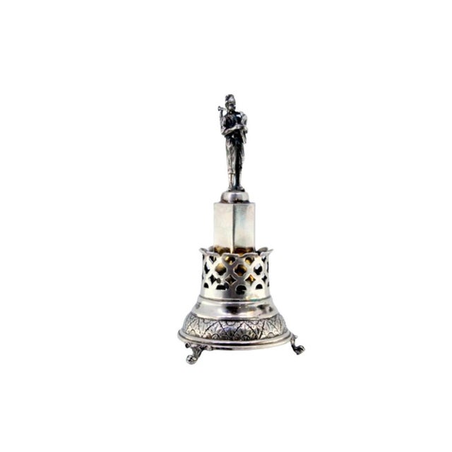 Silver Toothpick Holder with Bagpipe Player For Sale - Image 9 of 9