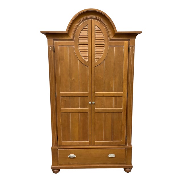 Rare 1990s Ethan Allen Swedish Home Collection Gustavian Armoire For Sale
