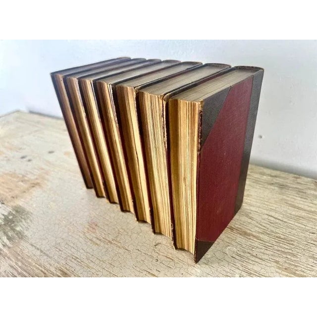 Set of Seven Leather Volumes of Daniel De Foe's Works For Sale - Image 4 of 10