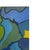 Vintage Abstract Geometric Acrylic Painting on Canvas Board in Blue and Green Tones.. For Sale In Seattle - Image 6 of 10