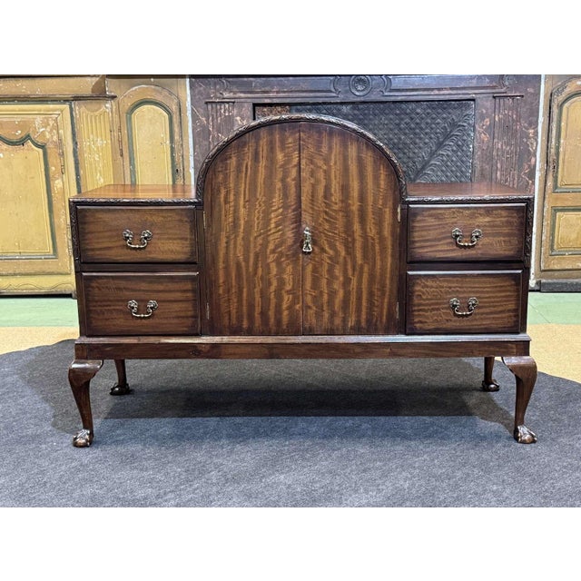 English Buffet Bar in Walnut and Mahogany, 1930s For Sale - Image 18 of 18