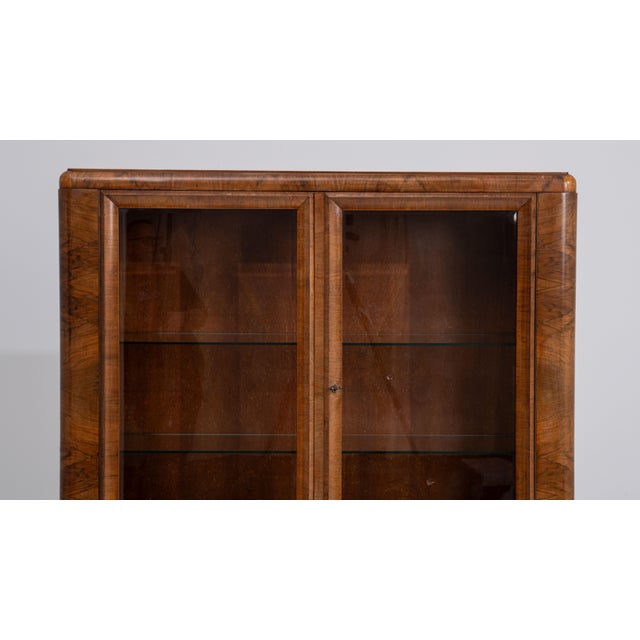 Brown Art Deco Display Cabinet, Antique, France, Circa 1920 For Sale - Image 8 of 16