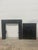 An exceptional piece of 19th-century architectural salvage, this cast iron fireplace surround and matching summer cover...