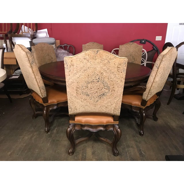 Thomasville Furniture Hills of Tuscany Elba Dark Rustico Round Dining Table Chair Set Chairish