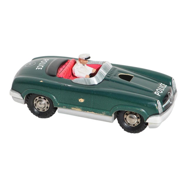 1960s Police Mercedes-Benz 300 Sl Friction Convertible Toy, Made in Western Germany For Sale