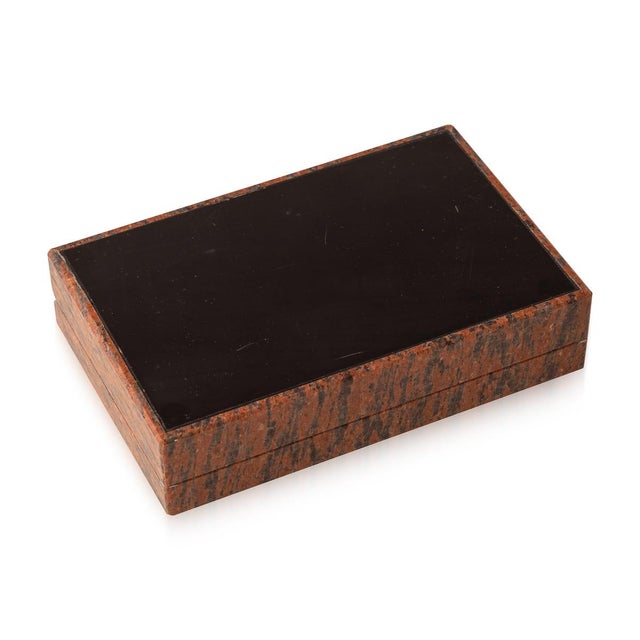 Vintage Italian Rosso Maculato Stone Box, 1960s For Sale - Image 6 of 10