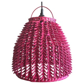 Fuchsia Basket Pendant Lamps - A Pair For Sale