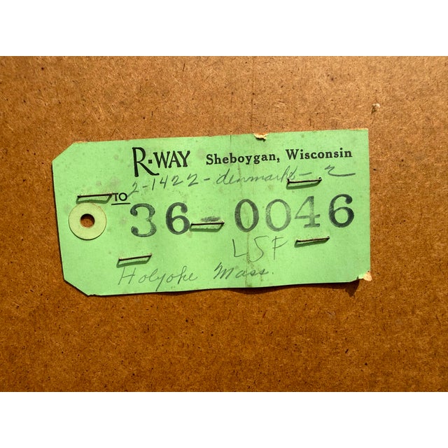 Pair of Large Mid-Century Modern Walnut and Cane Wall Mirrors by R-Way Furniture For Sale In Boston - Image 6 of 13