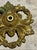 Rococo Antique Rococo Style Leaf & Floral Wreath Design Bronze Ceiling Light Plate For Sale - Image 3 of 4