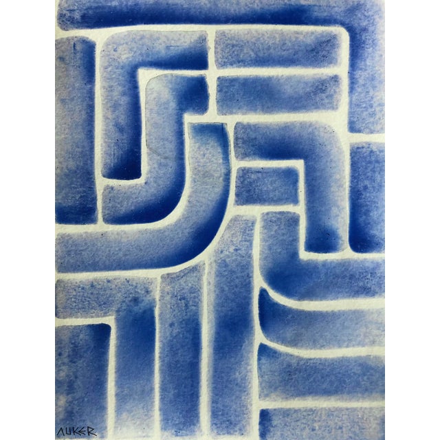 Contemporary Cassandra Auker Original Painting “Beautiful Blue” Artwork Gouache on Archival Paper For Sale - Image 3 of 5