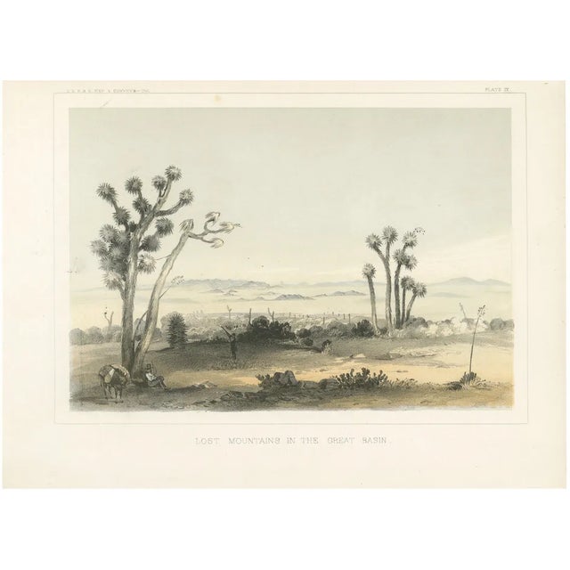Lost Mountains in the Great Basin, 1856, Litograph on Paper For Sale