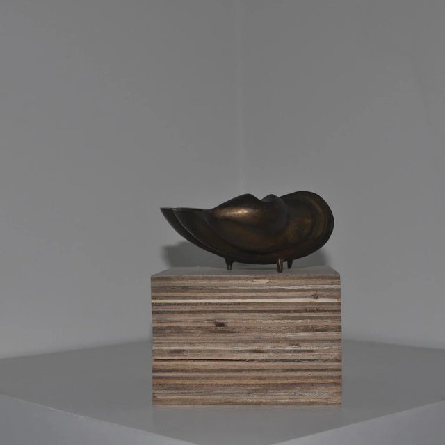 Mid-Century Modern Mid 20th Century French Brass Shell Dish Ashtray For Sale - Image 3 of 11