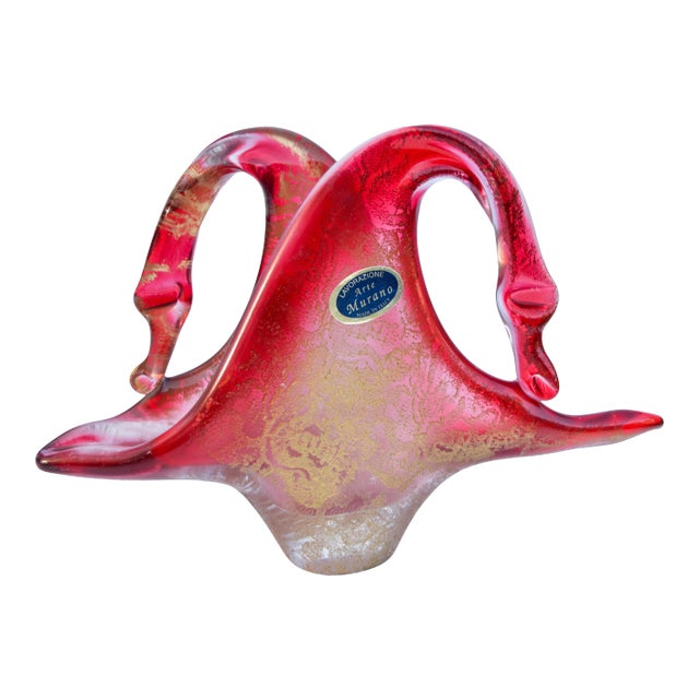 Murano Glass Swan Art For Sale