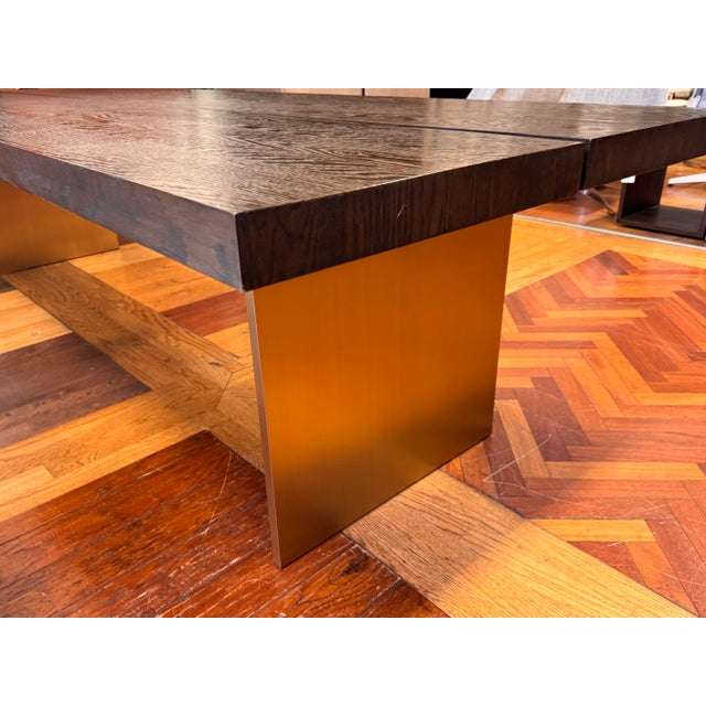 Wood Thomas Bina & Ed Robinson for Restoration Hardware Channel Rectangular Dining Table For Sale - Image 7 of 12