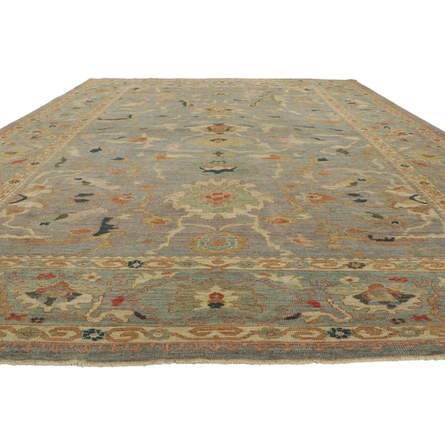 Modern 2010s Vintage Modern Persian Sultanabad Rug - 09'10 X 14'00 For Sale - Image 3 of 10