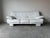 Natuzzi Italian Postmodern White Leather Sofa For Sale - Image 4 of 12