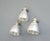Original branded wall brackets - mercury glass shades - takes e27 fitting bulbs - made by zeiss ikon, jena - german ~...