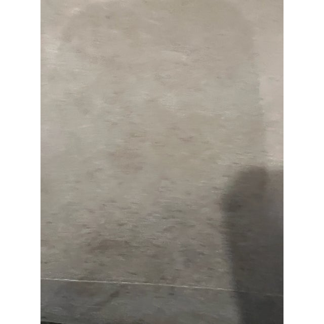 Brown Round Wood and Travertine Top Sussex Side Table/Nightstand Attributed to Kreiss Sussex—Natural Walnut With Neoclassical Paws For Sale - Image 8 of 13