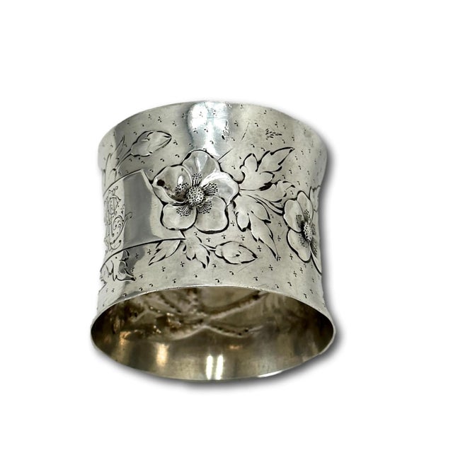 This Really is an Exceptionally Nice Antique Continental Coin Silver Napkin Ring. It Comes from the Classic Victorian Era...