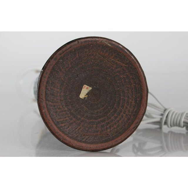 Mid-Century Turquoise Table Lamp by Nils Kähler for Herman A. Kähler, Denmark, 1960s For Sale - Image 14 of 15