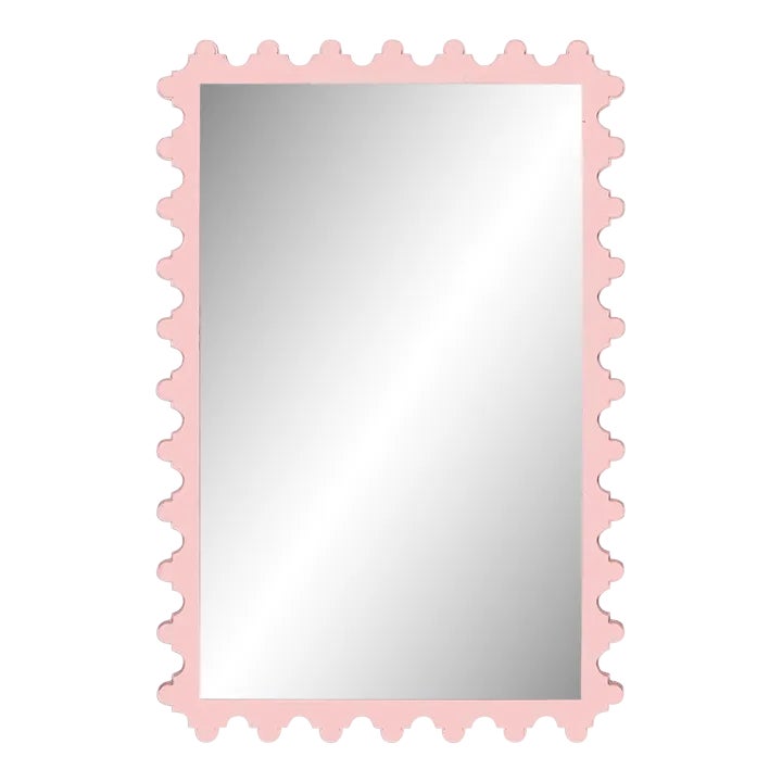 Fleur Home Garden District Magazine Rectangle Mirror in Authentic Pink ...