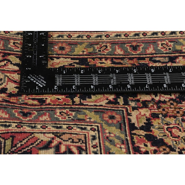 Vintage Red Persian Bijar Rug - 04'01 X 06'00 For Sale In Dallas - Image 6 of 9