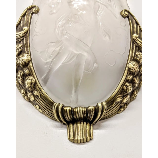 Mid 20th Century French Art Deco Wall Sconces by Muller Frères - a Pair For Sale - Image 5 of 11
