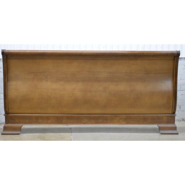Henredon Charles X Empire King Size Burlwood Sleigh Bed For Sale In Cincinnati - Image 6 of 17