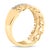 10K Yellow Gold 1/5 Cttw Diamond Cuban Link Ring Band (I-J Color, I2-I3 Clarity) - Size 8 For Sale - Image 4 of 6