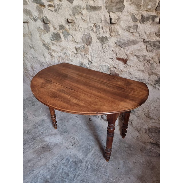Antique French Walnut Drop-Leaf Dining Table, 1890s For Sale - Image 16 of 18