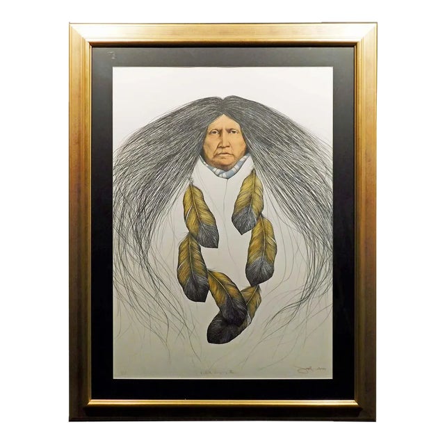 1980s Frank Howell "Lakota Legacy Ii" Hand Signed With Custom Frame For Sale