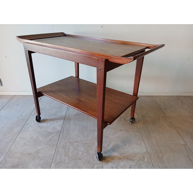 Vintage Danish Trolley with Removable Tray from Soborg Mobler, 1960s For Sale - Image 11 of 13