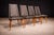 Wood Set of 4 Chairs in Caviuna Wood & Black Leather, Giuseppe Scapinelli, 1950s For Sale - Image 7 of 14