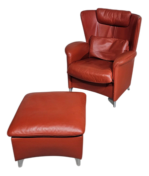 Set of DS-23 Lounge Chair and Ottoman by Franz Josef Schulte for de Sede