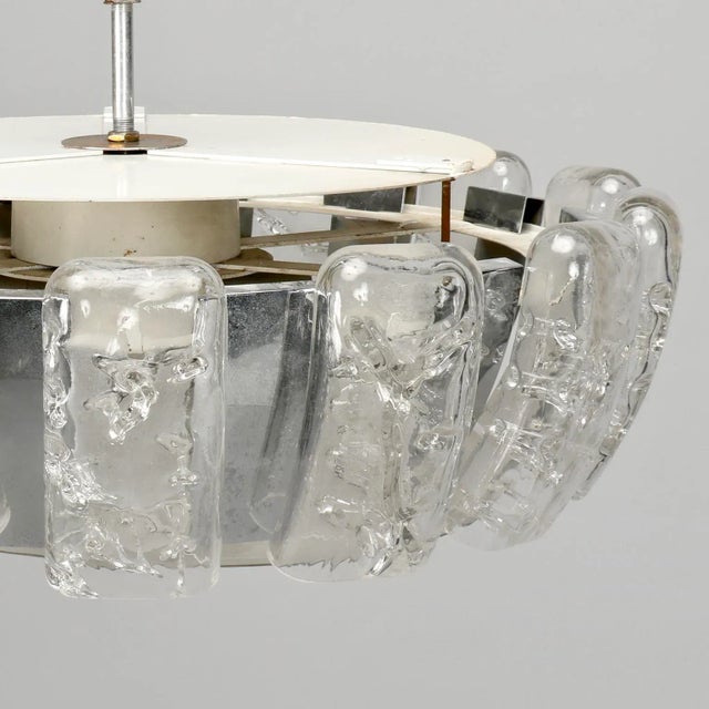 Kalmar Kalmar Mid-Century Icicle Glass Flush Mount Light Fixture For Sale - Image 4 of 9