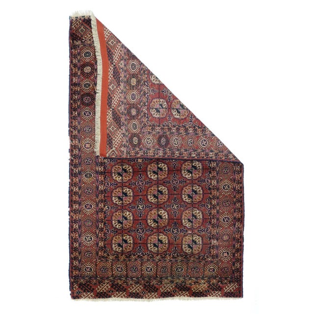 Antique Turkmen Rug 3'8'' x 5'10'' For Sale - Image 4 of 11
