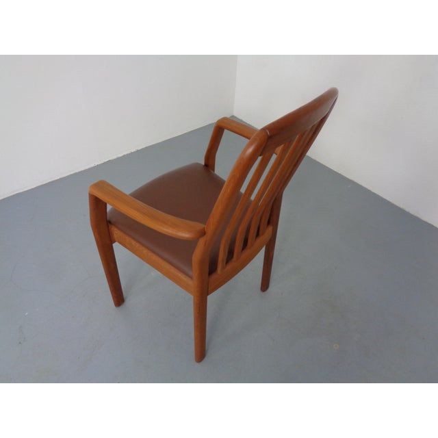 Danish Teak and Leather Armchair from Dyrlund, Denmark, 1970s For Sale - Image 10 of 16