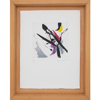 Jean Miotte, Abstract Composition H, Original Signed Engraving For Sale