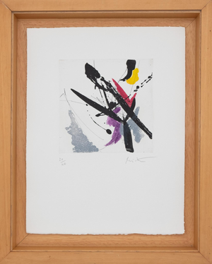 Jean Miotte, Abstract Composition H, Original Signed Engraving